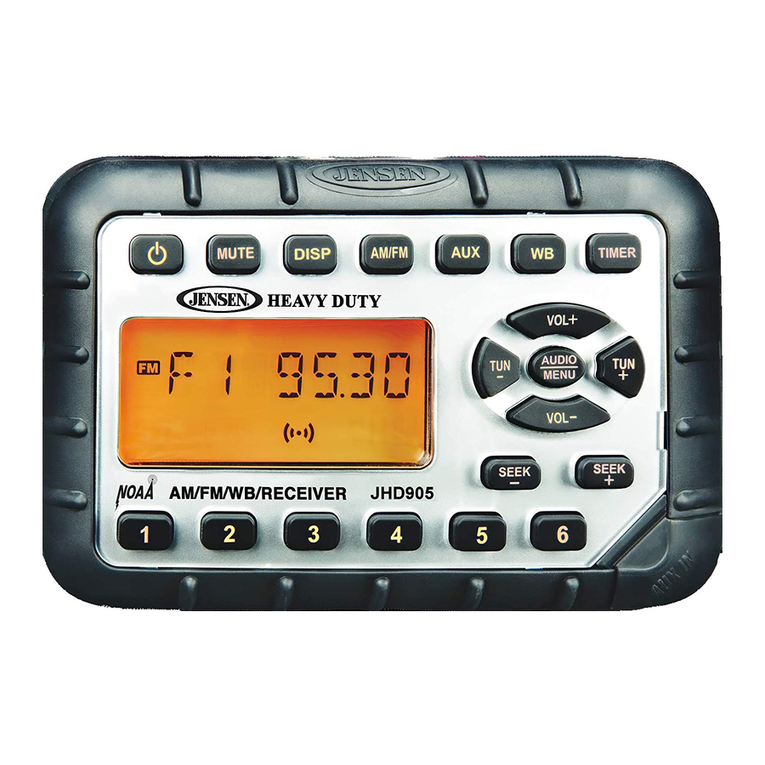 Jensen JHD905 User manual