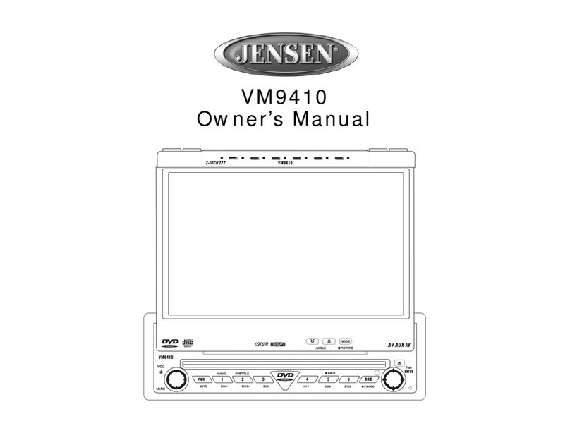 Jensen Mobile Multimedia AM/FM/DVD Receiver VM9410 User manual