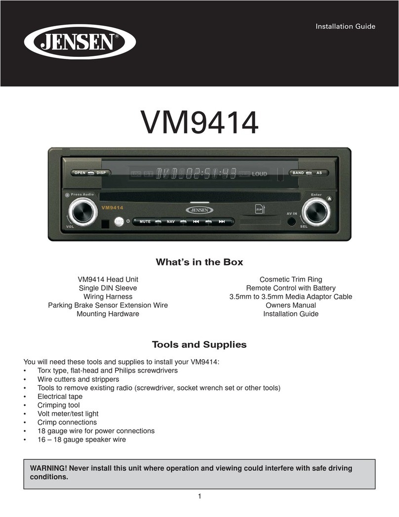 Jensen VM9414 User manual