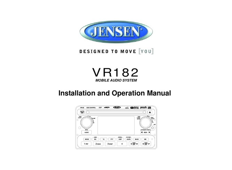 Jensen VR182 User manual