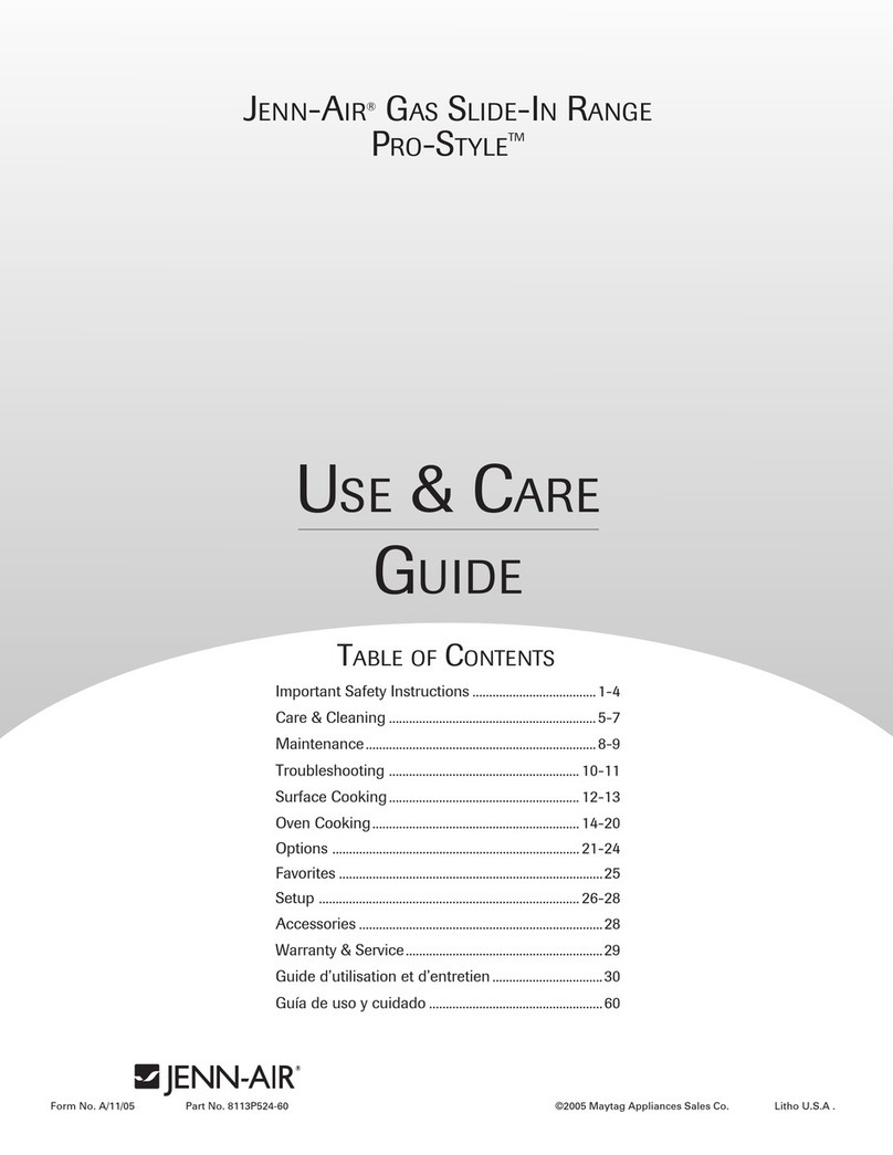 Jenn-Air SLIDE-IN RANGE User manual