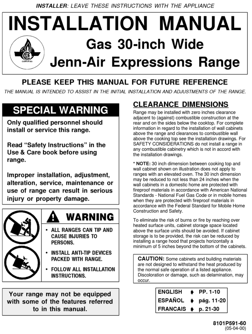 Jenn-Air Range User manual