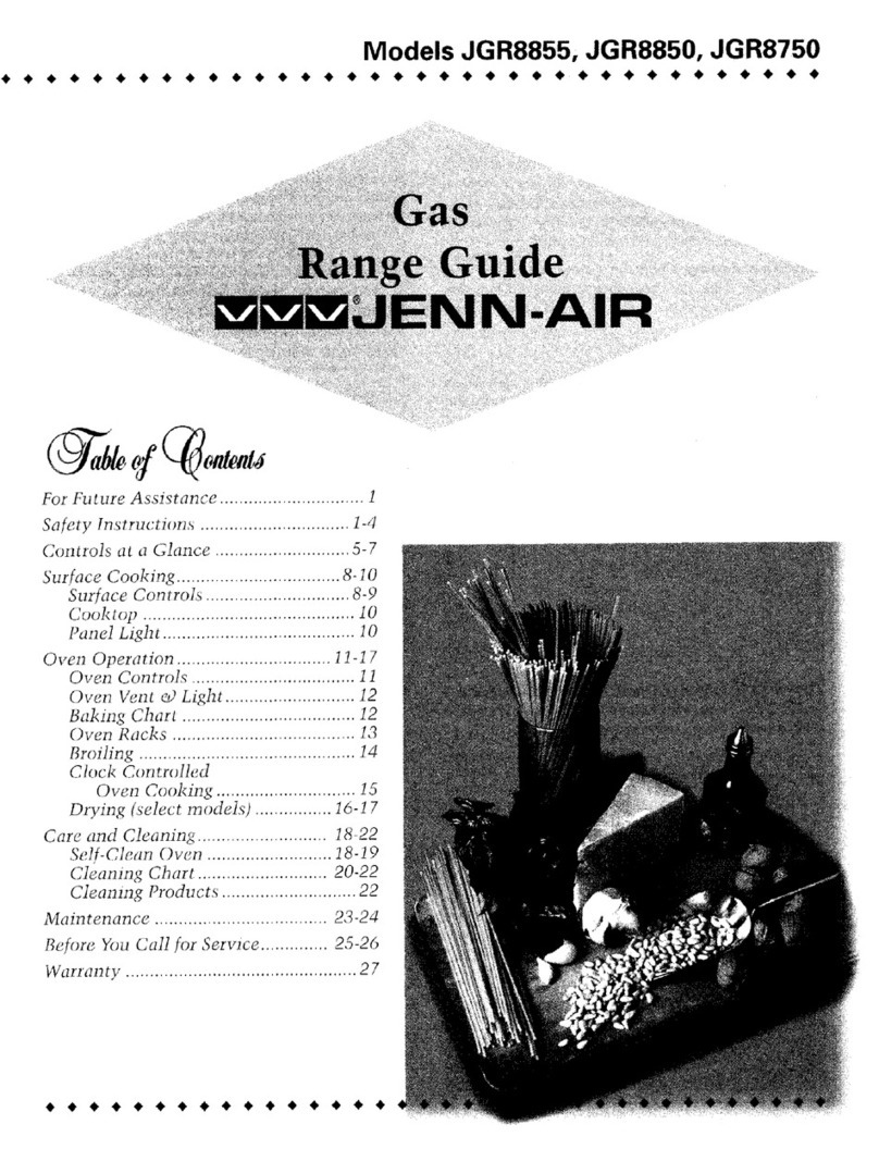 Jenn-Air JGR8850 User manual