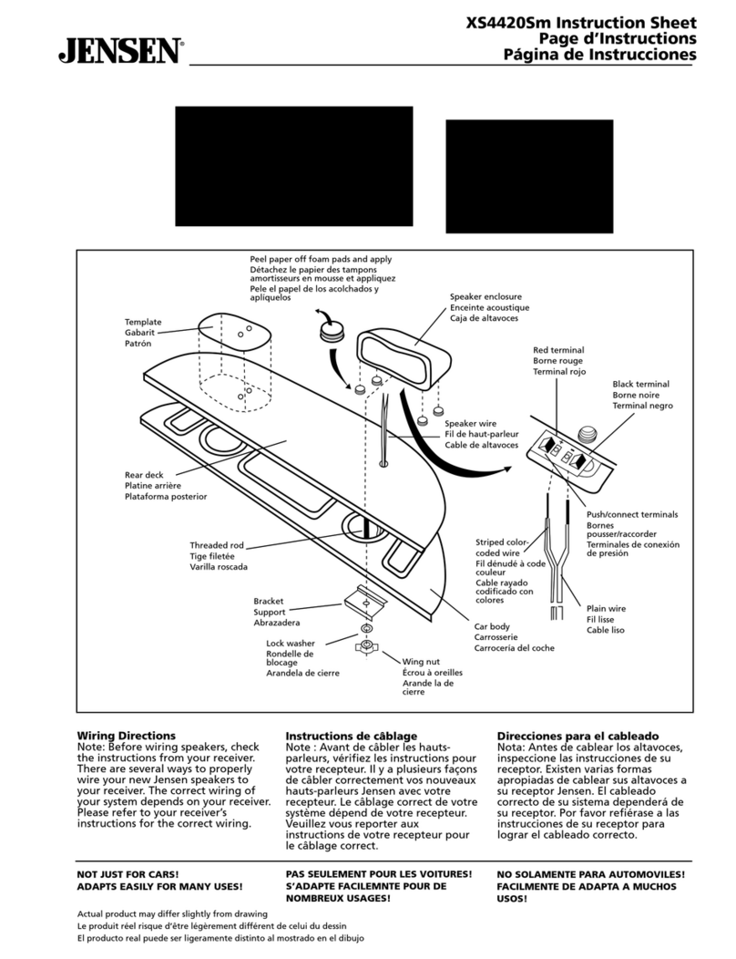 Jensen XS4420Sm User manual