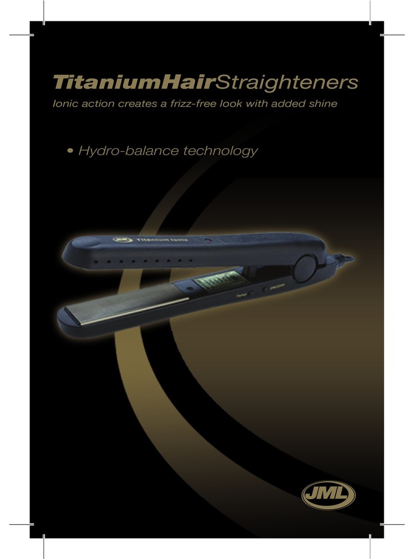 JML Titanium Hair Straightener instructions