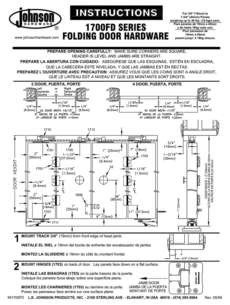 Johnson Hardware 1700 User manual