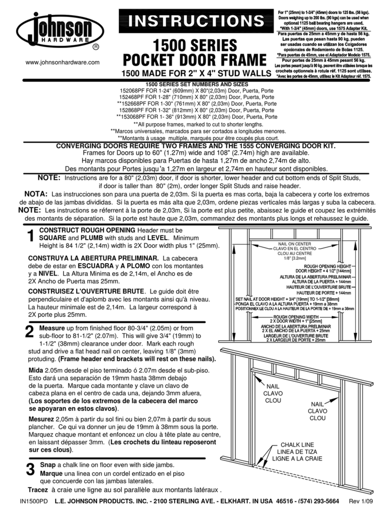 Johnson Hardware 152068PF User manual Johnson Hardware 152068PF User manual