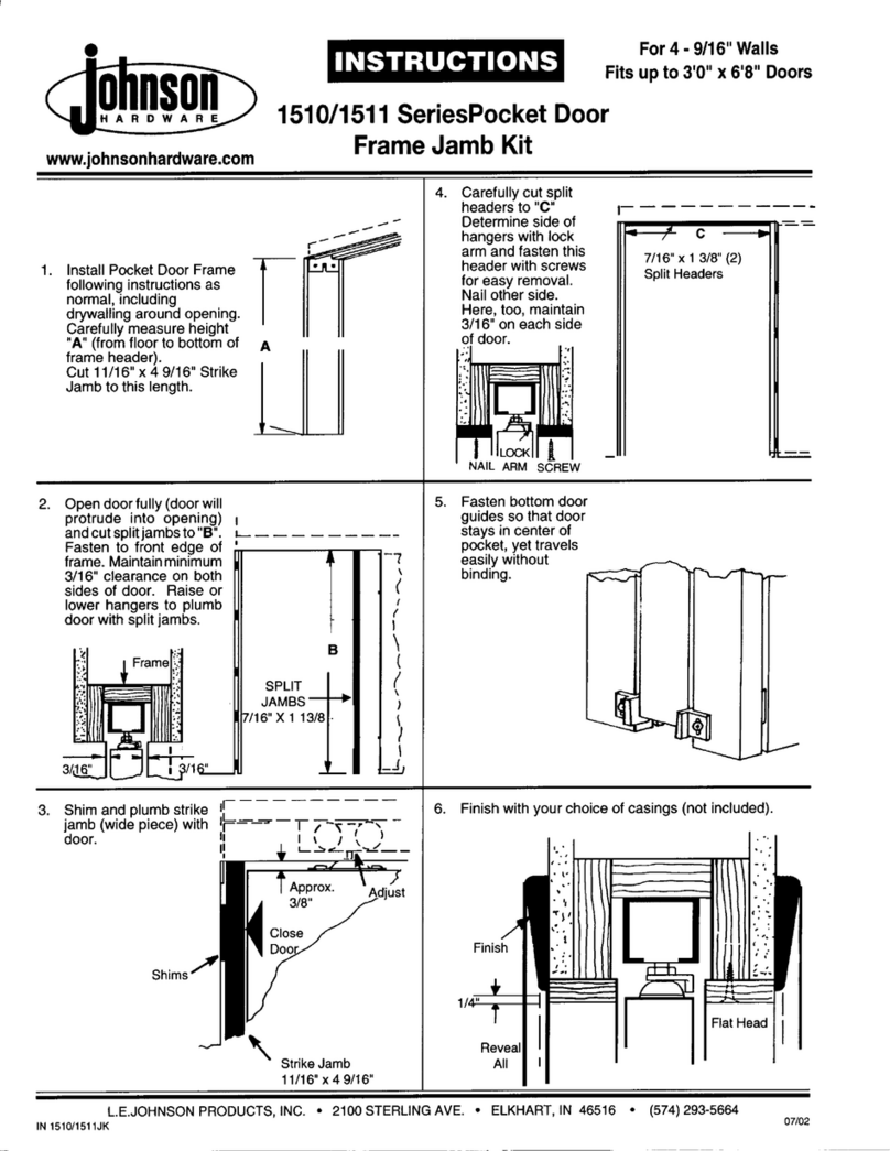 Johnson Hardware 1510 Series installation instructions