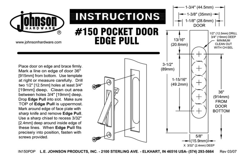 Johnson Hardware 150 instructions