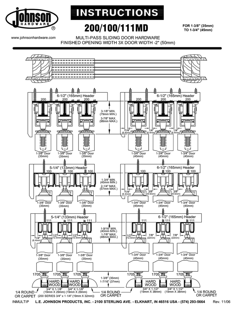 Johnson Hardware 100MD User manual