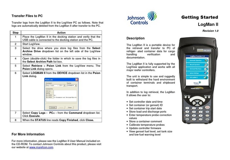 Johnson Controls LOGMAN II 1 Getting started