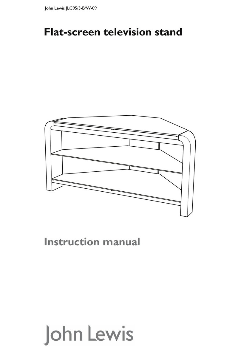 John Lewis FLAT-SCREEN TELEVISION STAND JLC95/3-B/W-09 User manual