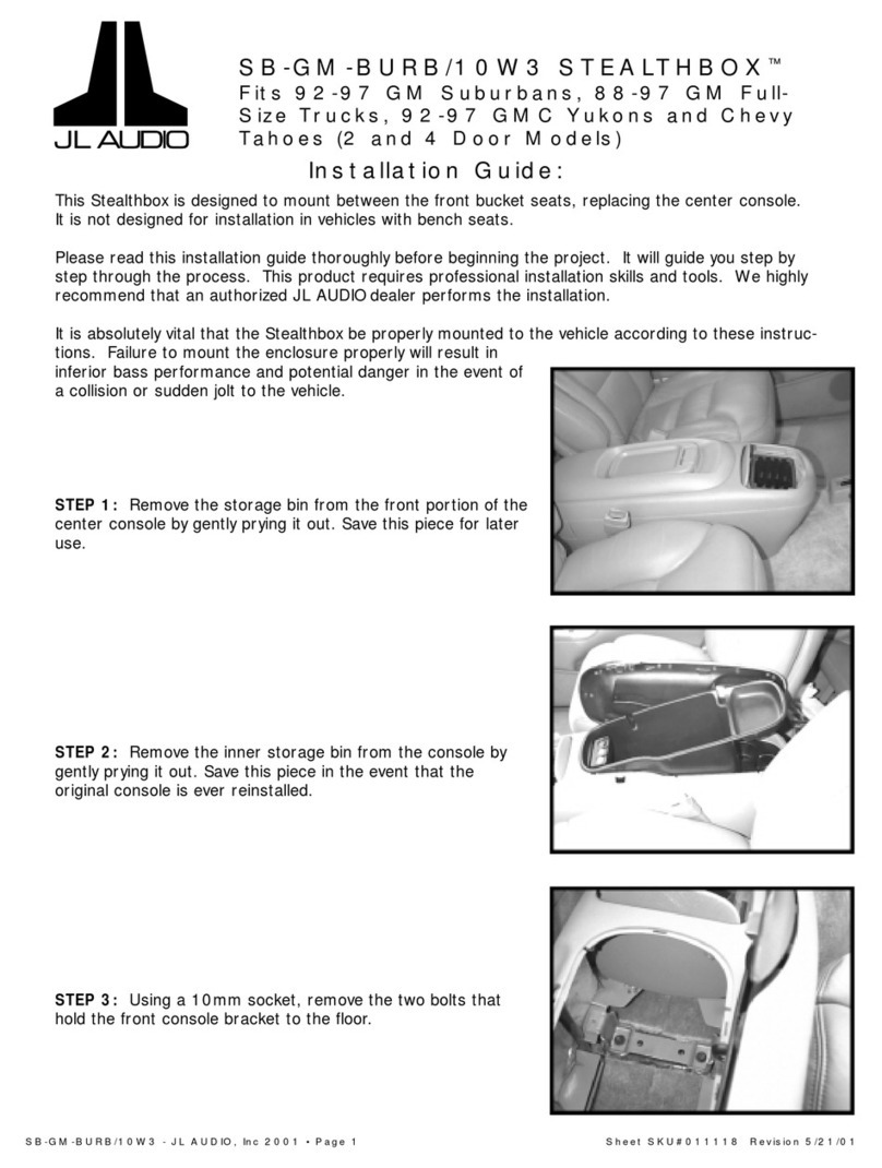 JL Audio Stealthbox SB-GM-BURB/10W3 installation guide