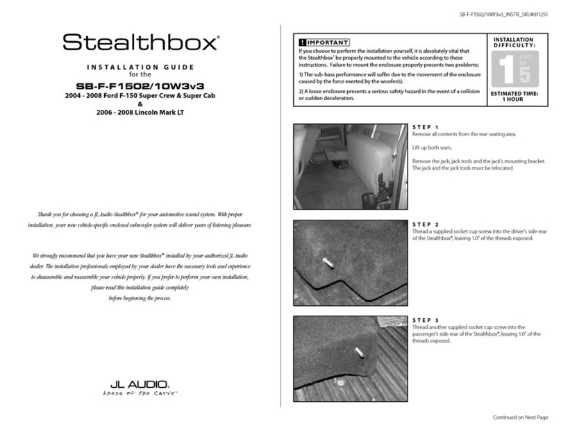 JL Audio Stealthbox SB-F-F1502/10W3v3 installation guide