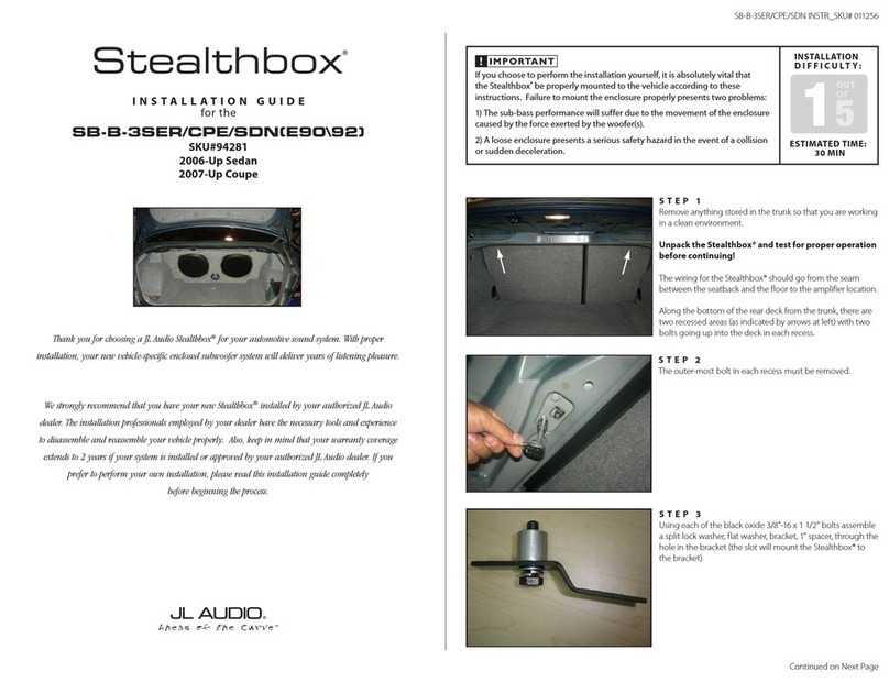JL Audio Stealthbox SB-B-3SER/CPE/SDN(E90\92) installation guide