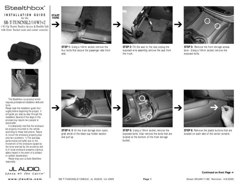 JL Audio Stealthbox 011180 installation guide