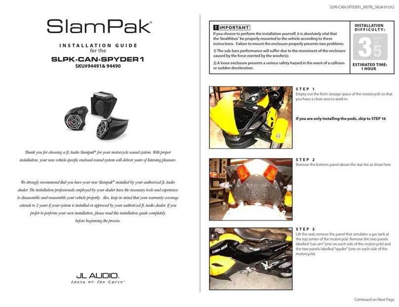 JL Audio Slampak SB-CAN-PODS1-M770 installation guide