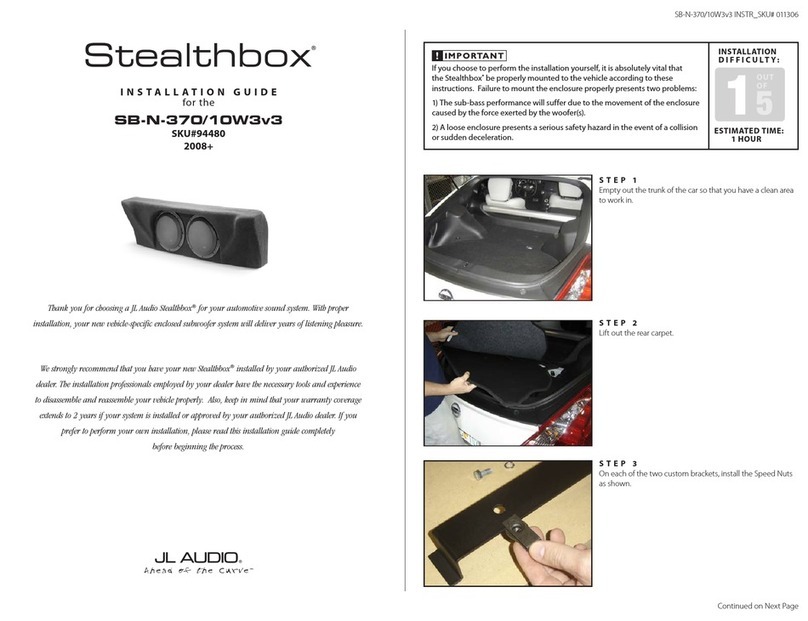 JL Audio Stealthbox SB-N-370/10W3v3 installation guide