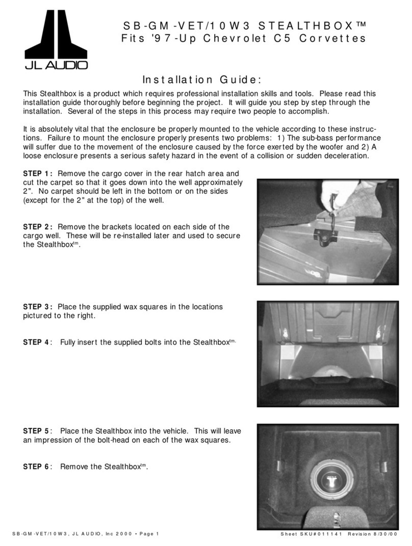 JL Audio Stealthbox SB-GM-VET/10W3 installation guide