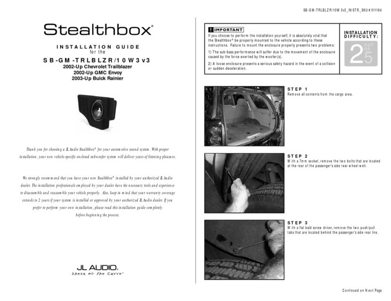 JL Audio Stealthbox SB-GM-TRLBLZR/10W3v3 installation guide