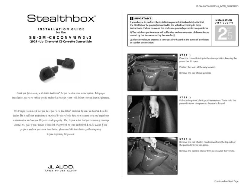 JL Audio Stealthbox SB-GM-C6CONV/8W3v3 installation guide