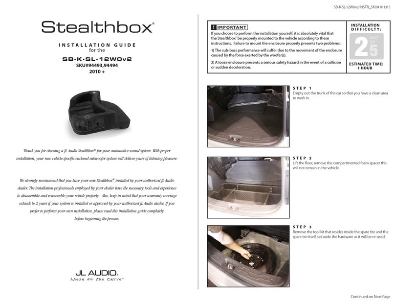 JL Audio Stealtbox SB-K-SL-12W0v2 User manual