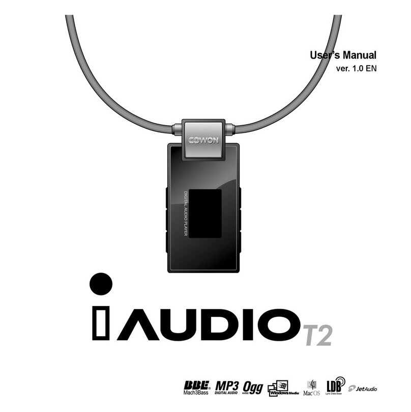 Cowon iAUDIO T2 user manual