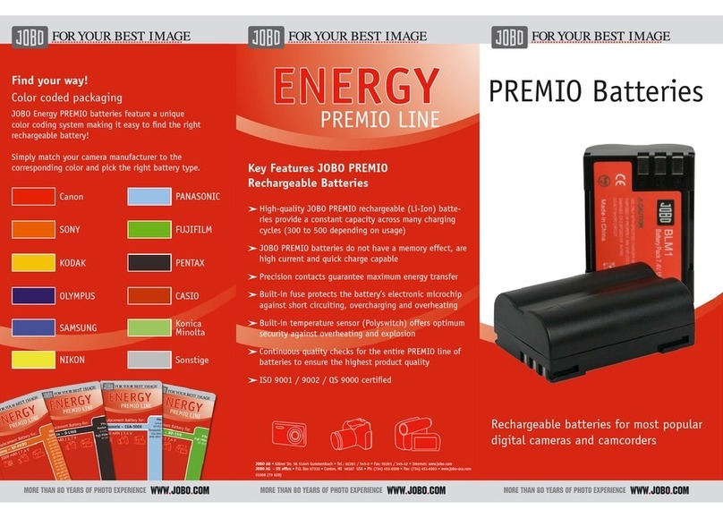 JOBO Premio Battery owner's manual