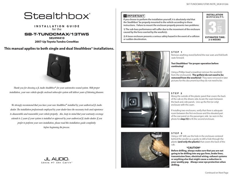 Stealthbox Stealthbox SB-T-TDCMAX/13TW5 User manual