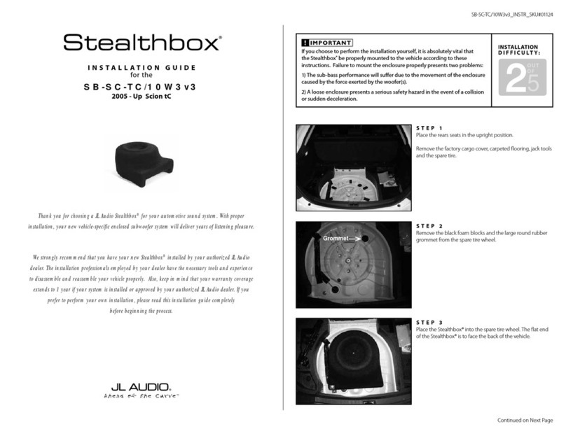 JL Audio Stealthbox SB-SC-TC/10W3v3 installation guide
