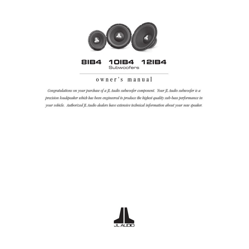 JL Audio 10IB4 owner's manual