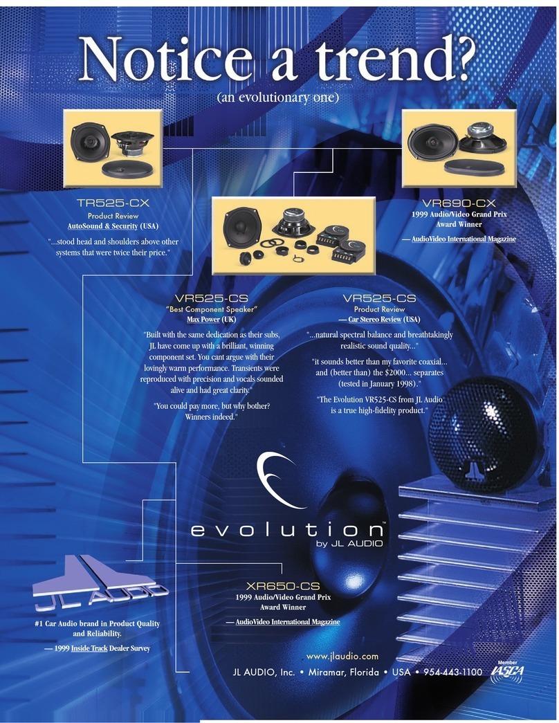 JL Audio Evolution XR650-CS brochure