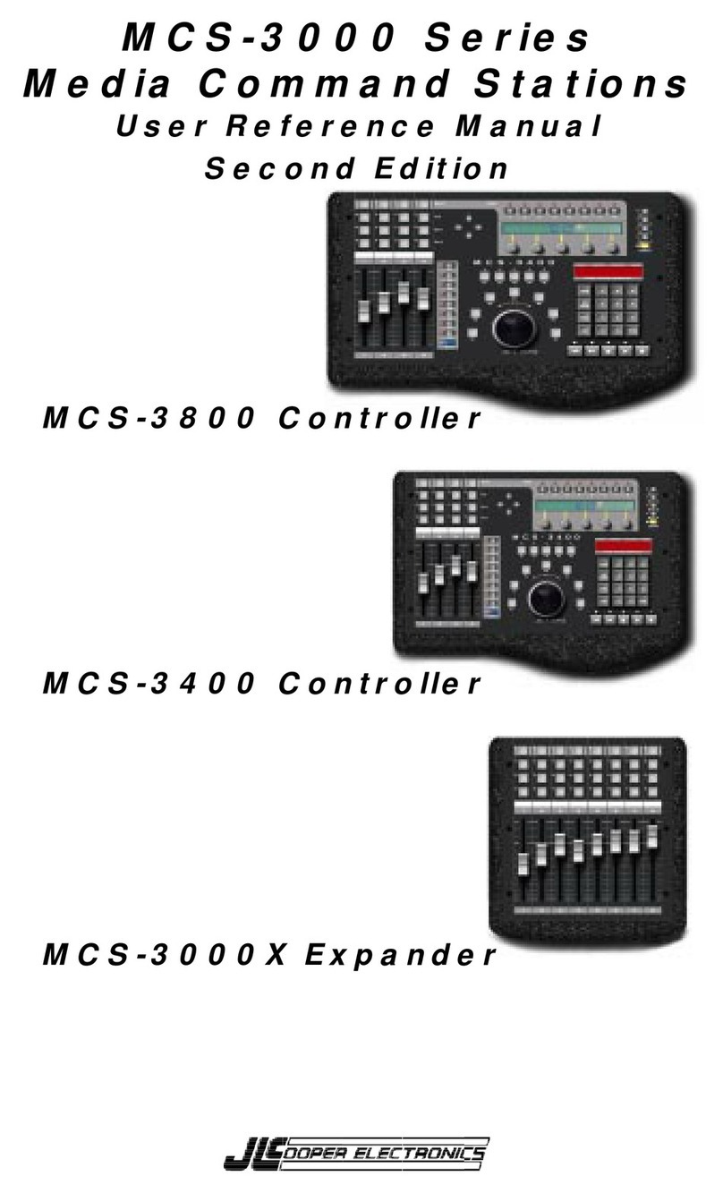 JLCooper Electronics MCS-3800 User's reference manual