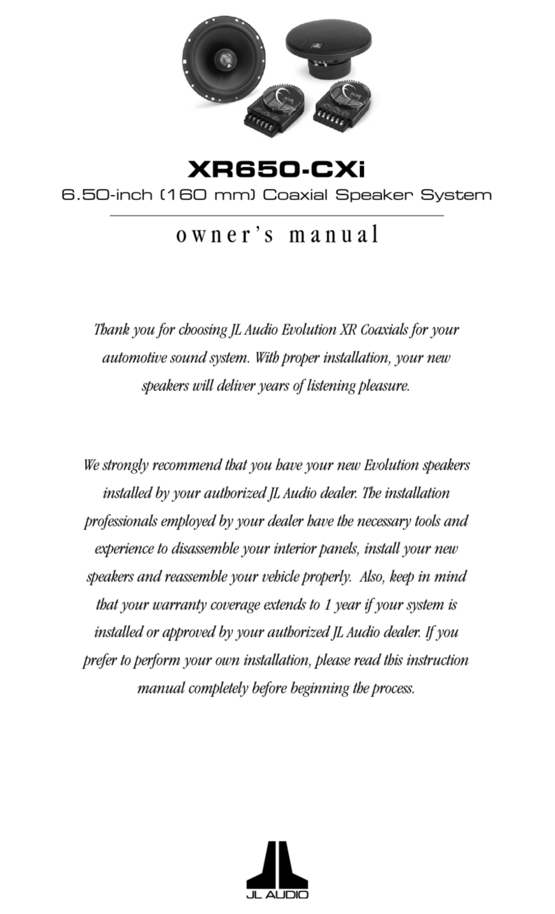 JL Audio XR650-CXi owner's manual