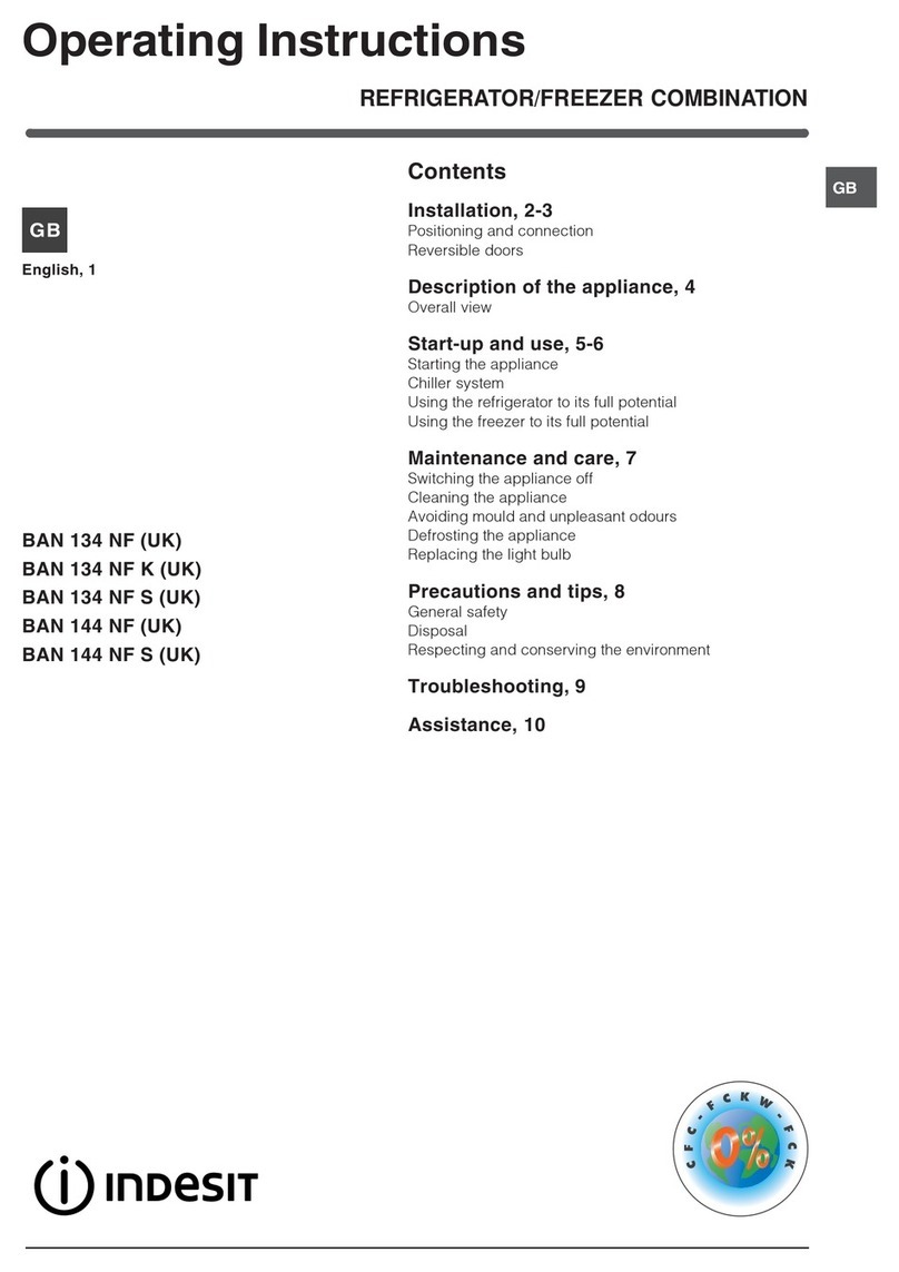 Indesit BAN 134 NF K operating instructions