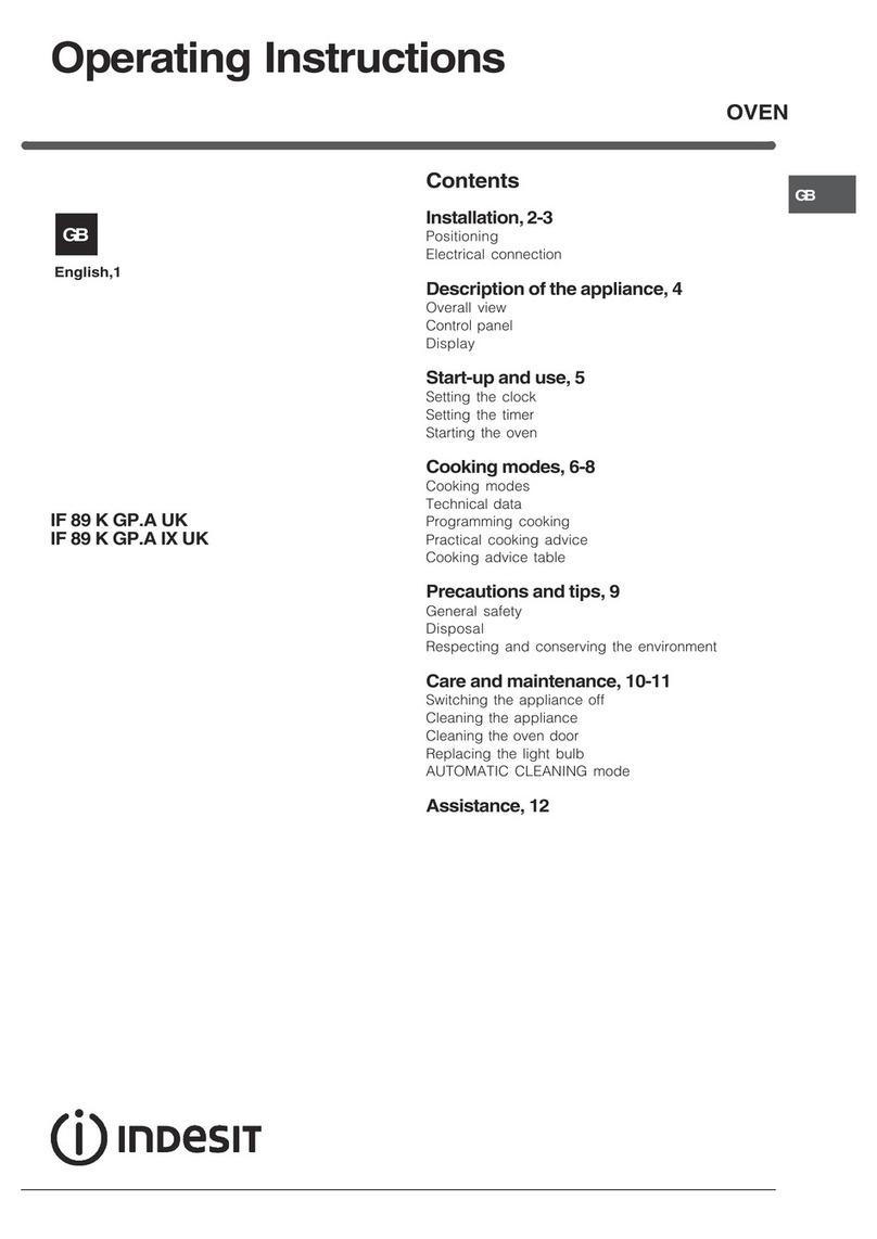 Indesit IF 89 K GP.A IX UK operating instructions