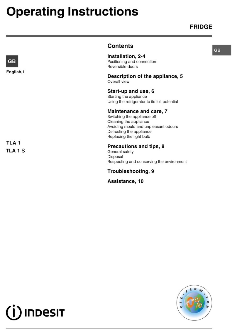 Indesit TLA1 operating instructions