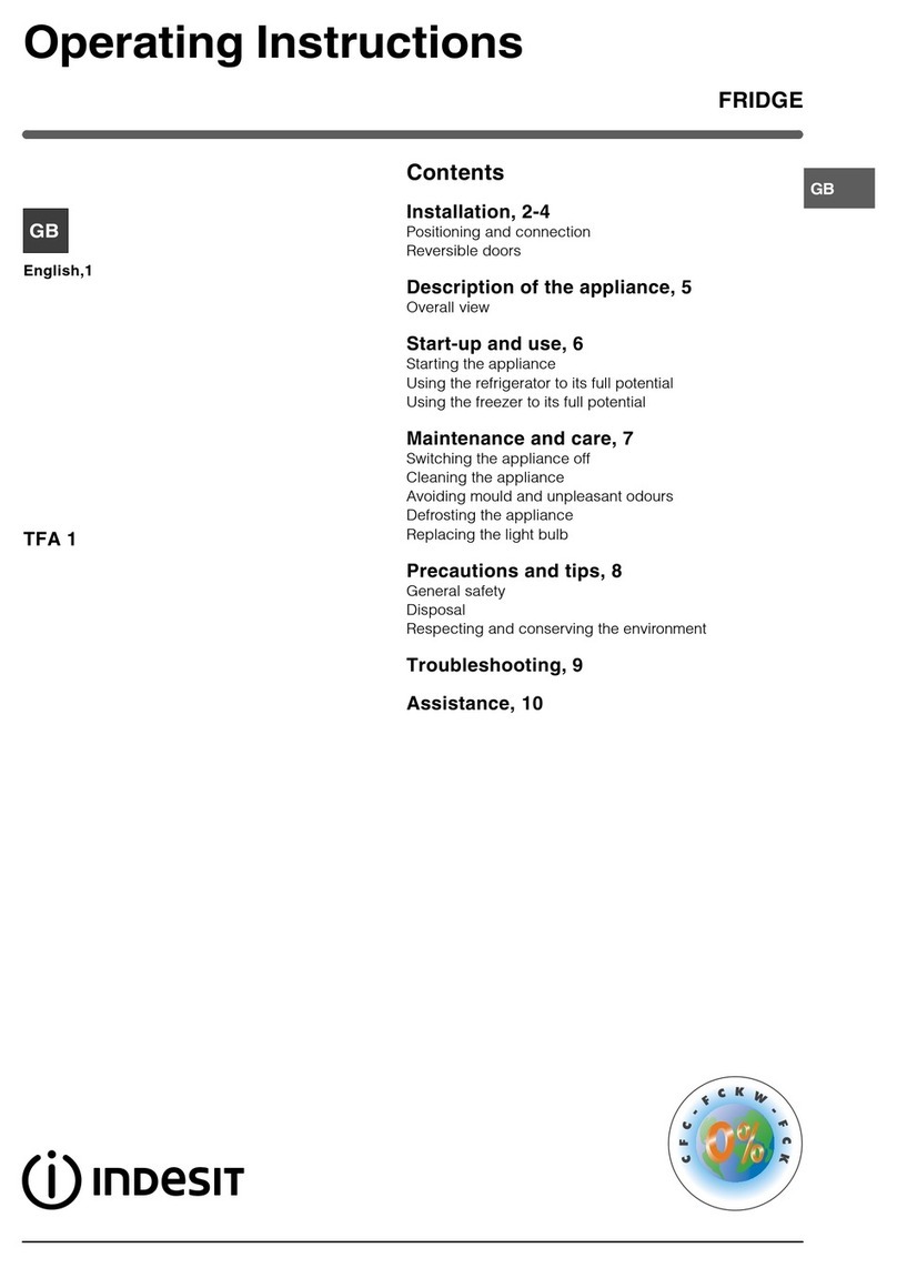 Indesit TFA 1 operating instructions