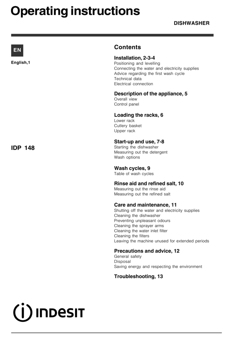 Indesit IDP 148 operating instructions