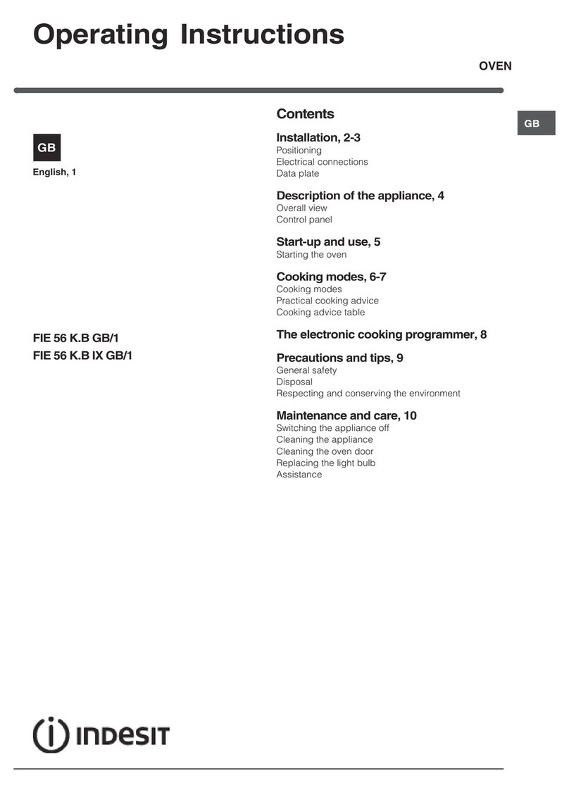Indesit FIE 56 K.B GB/1 operating instructions