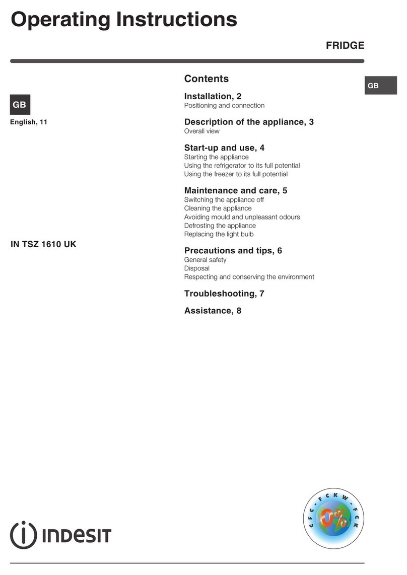 Indesit INTSZ1610UK operating instructions