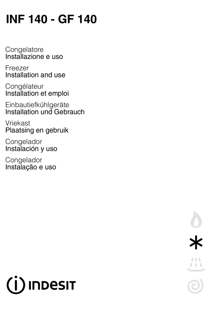 Indesit GF 140 Instructions for installation & use