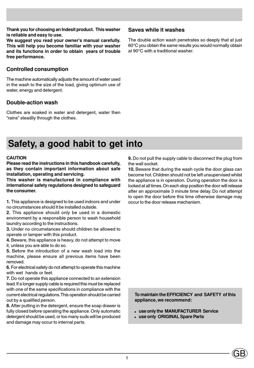 Indesit WG1239T User manual