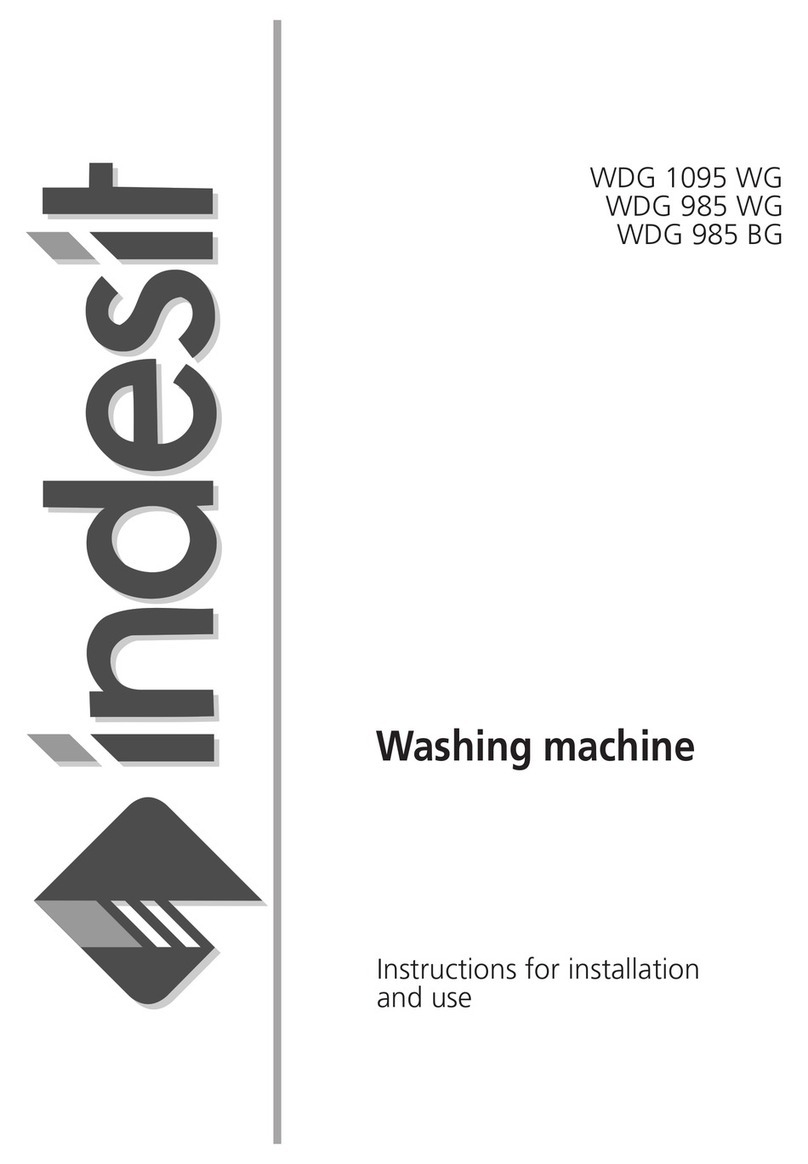 Indesit WDG 1095 WG Instructions for installation and use