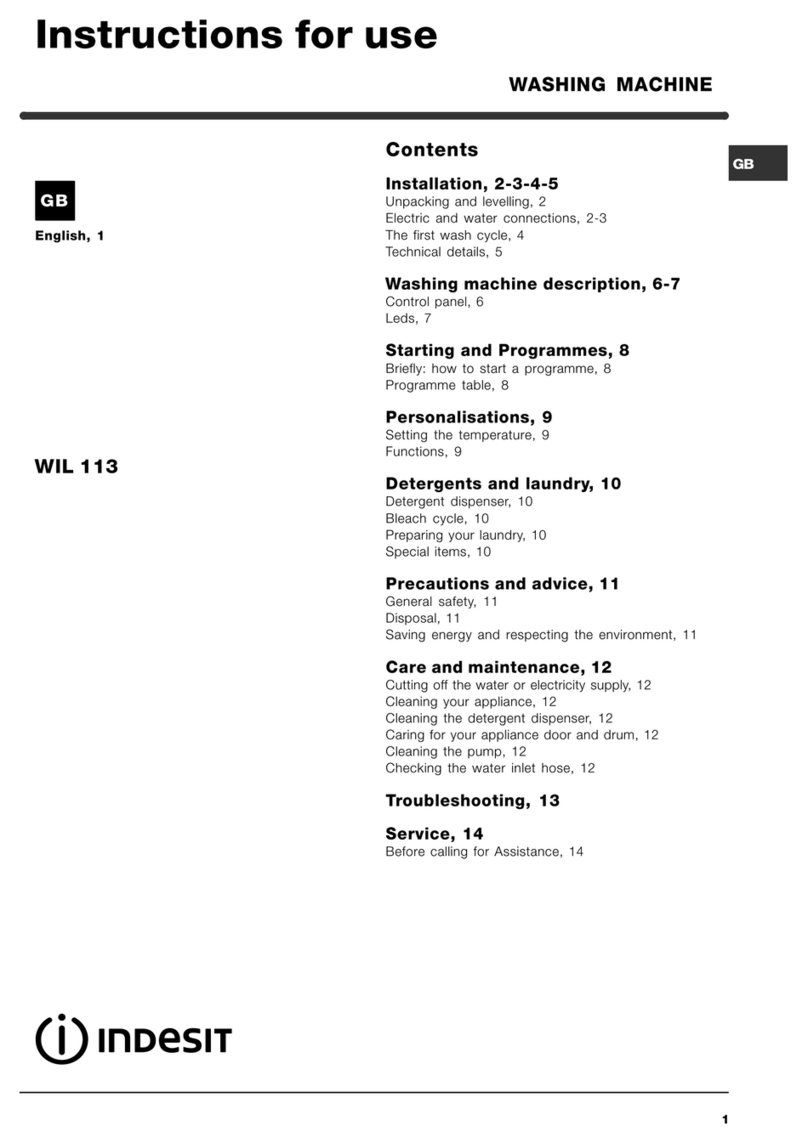 Indesit WIL 113 User manual