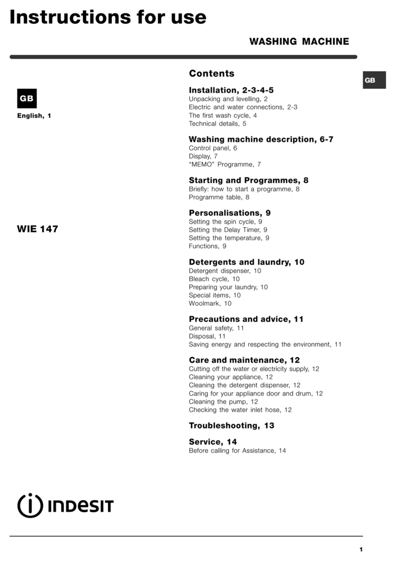 Indesit WIE 147 User manual