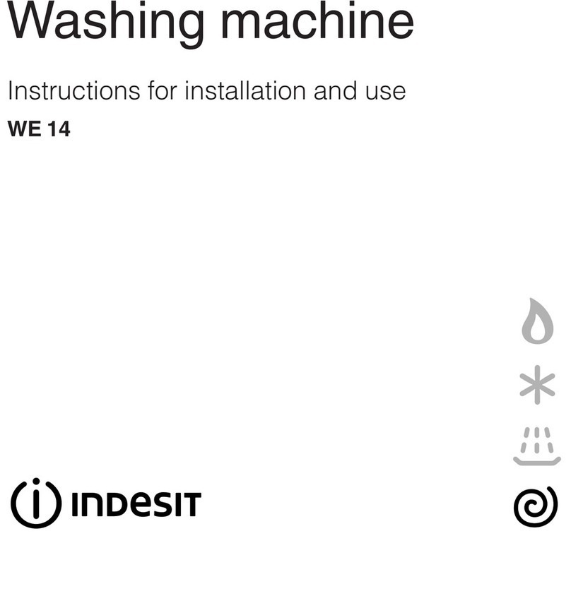 Indesit WE 14 Instructions for installation and use