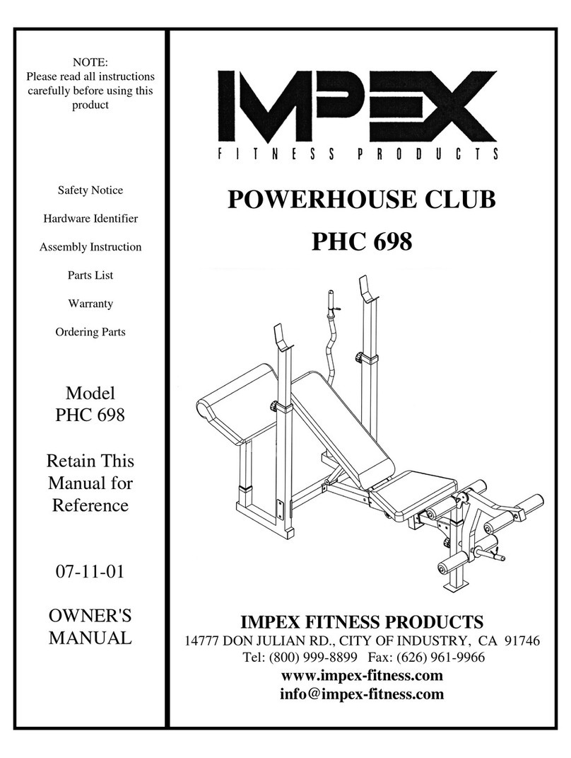 Impex Powerhouse Club PHC 698 User manual Impex Powerhouse Club PHC 698 User manual