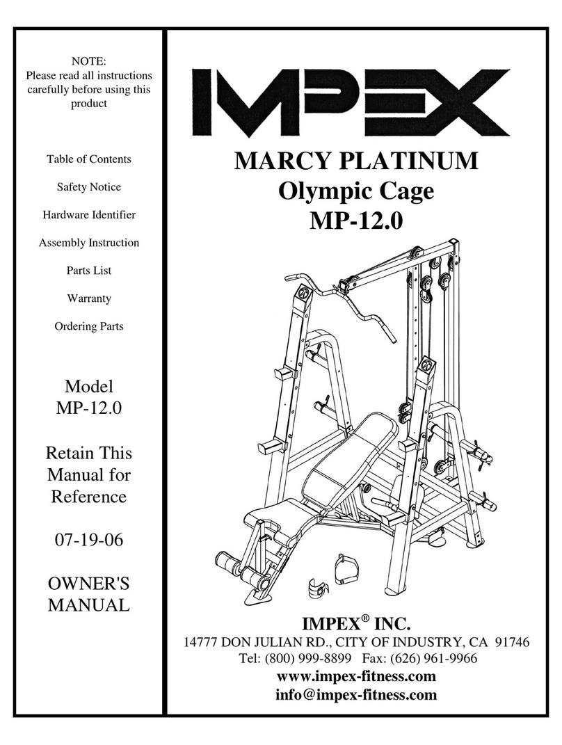 Impex Olympic Cage owner's manual