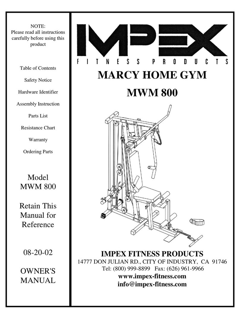 Impex MARCY MWM 800 owner's manual